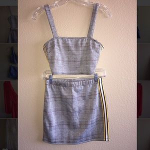 ADORABLE MATCHING 2 PIECE MINI SKIRT/TOP SET